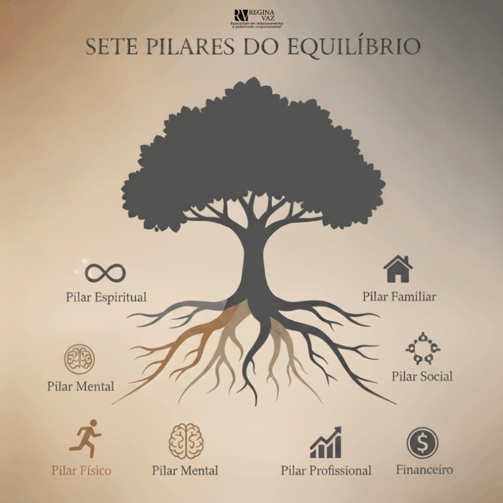 Equilibrio dos sete pilares, palestra Regina Vez
